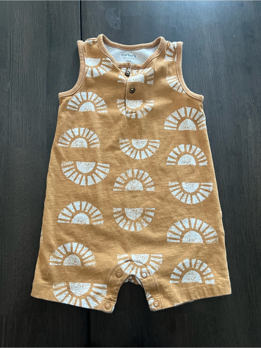 Carter's Mustard Sunburst Sleeveless Romper